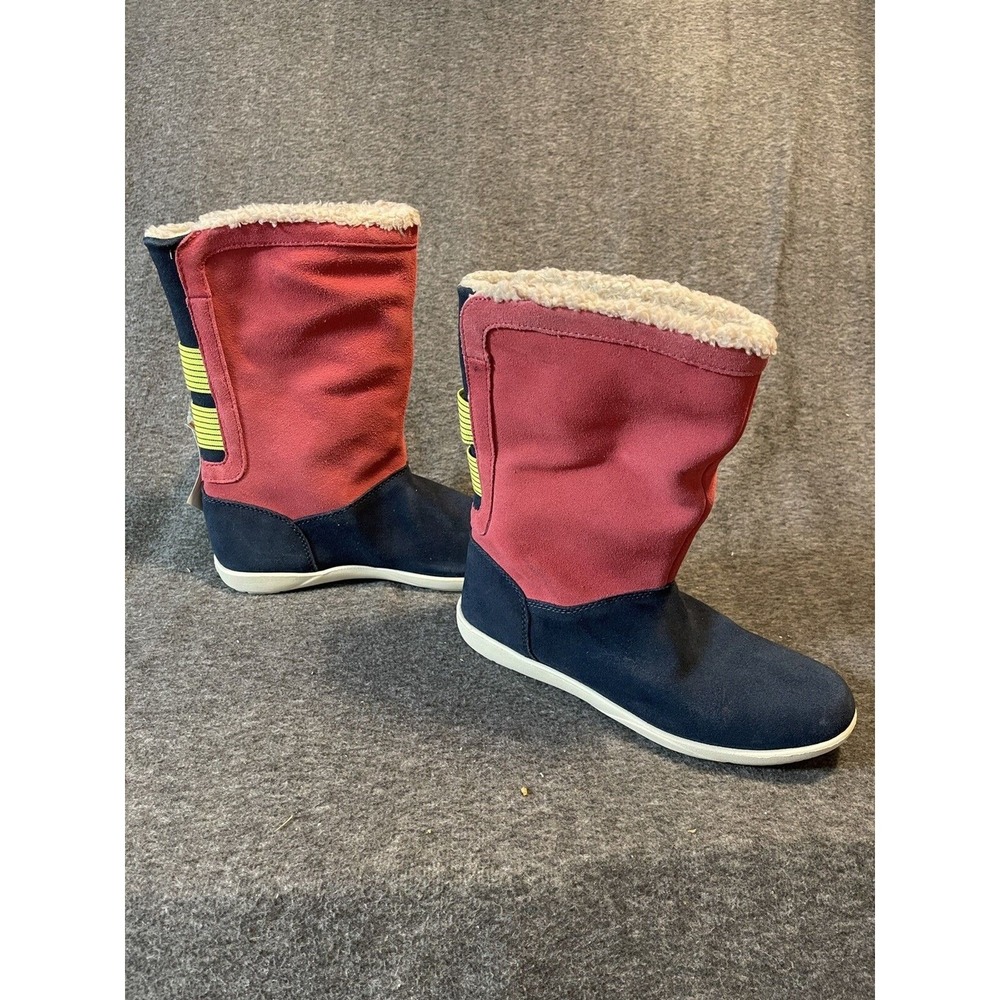NWT Crocs Adela Fold over Slip On Fuzz Suede Bootie Faux‎ Fur Size 7